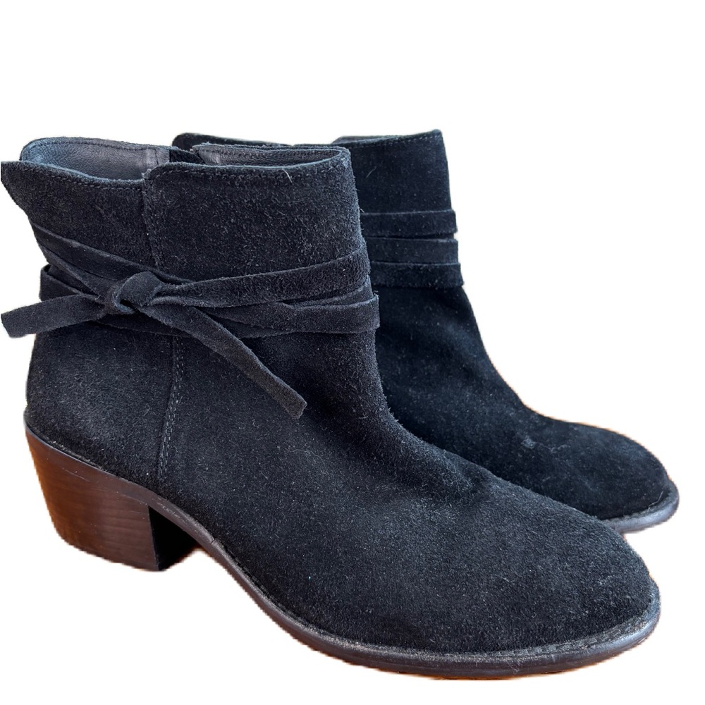 MIA Black Suede Ankle Boots